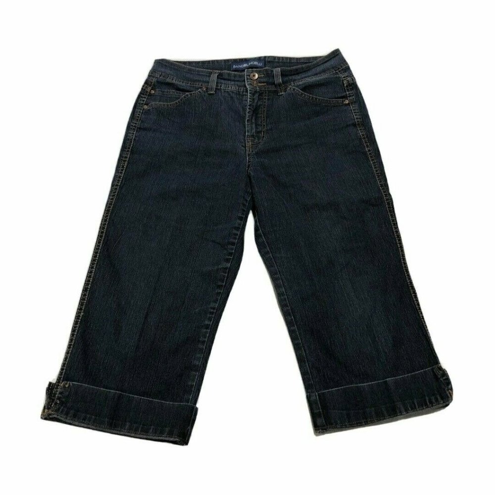 Bandolinoblu Capri Size 10 dark wash straight leg denim capri cropped jeans